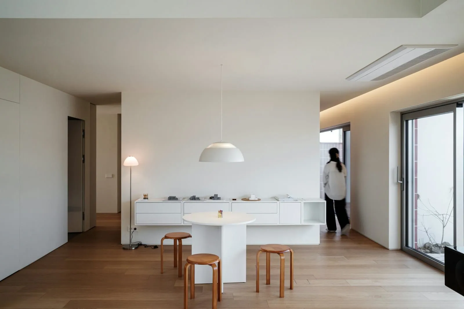Bright modern interior of a managed Atlanta short-term rental